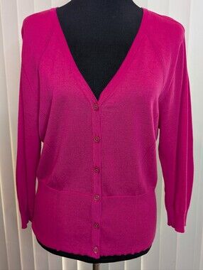CAbi Fuschia Light Summer Cardigan